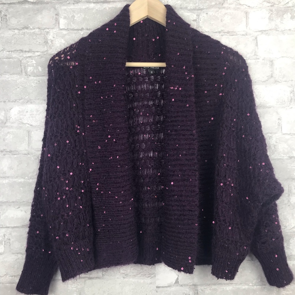 Express | Mohair Open Front Cardigan Dolman Sleeve